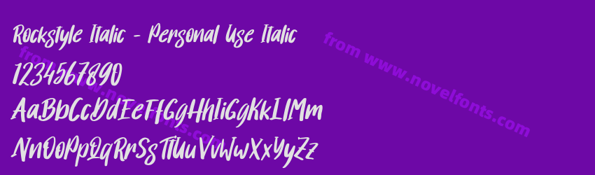 Rockstyle Italic - Personal Use ItalicPreview