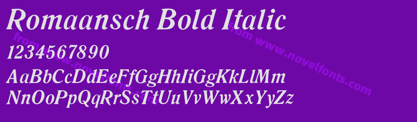 Romaansch Bold ItalicPreview