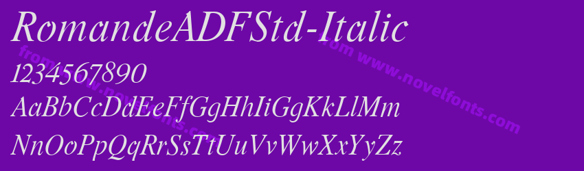 RomandeADFStd-ItalicPreview