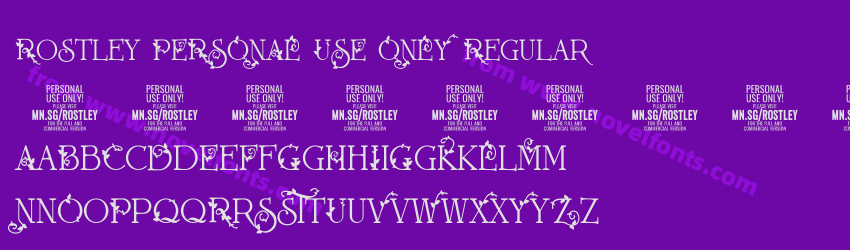 Rostley PERSONAL USE ONLY RegularPreview