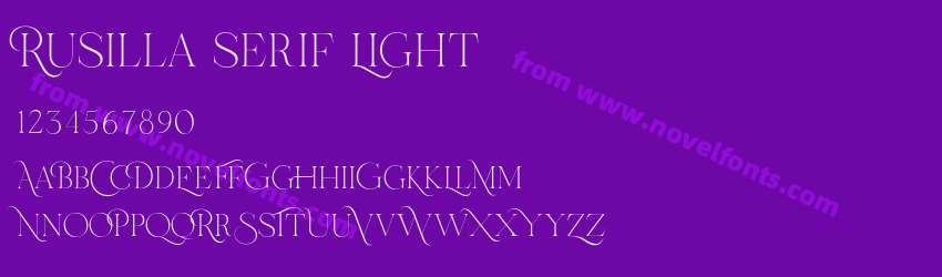 Rusilla serif LightPreview