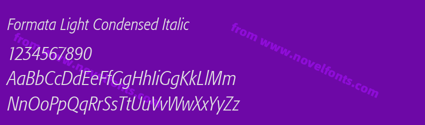 Formata Light Condensed ItalicPreview