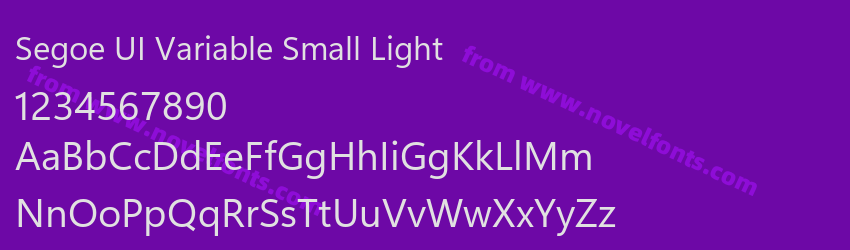 Segoe UI Variable Small LightPreview