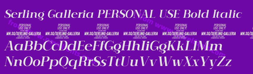 Serling Galleria PERSONAL USE Bold ItalicPreview