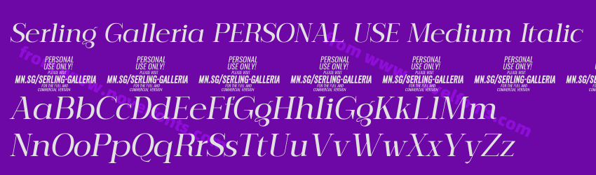 Serling Galleria PERSONAL USE Medium ItalicPreview