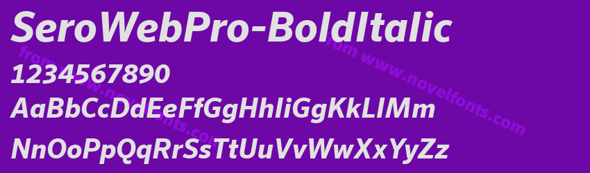 SeroWebPro-BoldItalicPreview