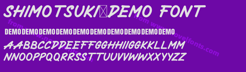 Shimotsuki-DEMO FONTPreview