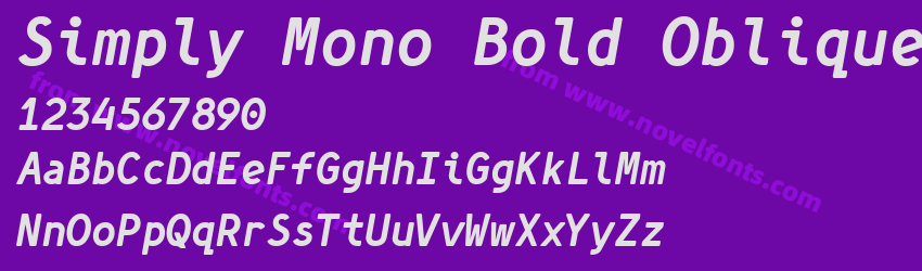 Simply Mono Bold ObliquePreview