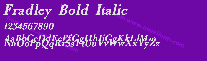 Fradley Bold ItalicPreview