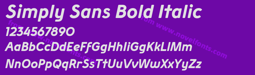 Simply Sans Bold ItalicPreview