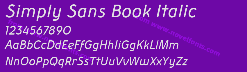 Simply Sans Book ItalicPreview