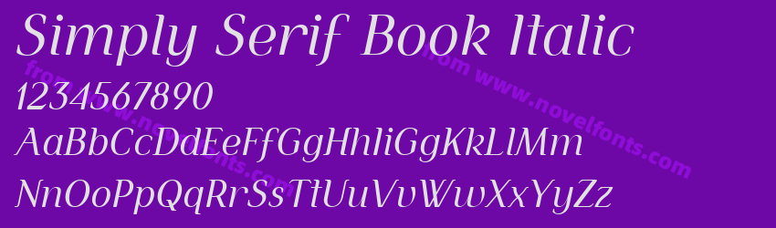 Simply Serif Book ItalicPreview