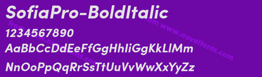 SofiaPro-BoldItalicPreview