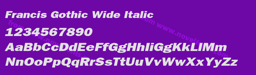 Francis Gothic Wide ItalicPreview