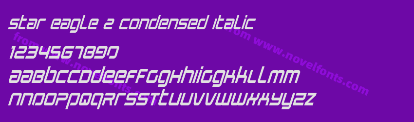 Star Eagle 2 Condensed ItalicPreview