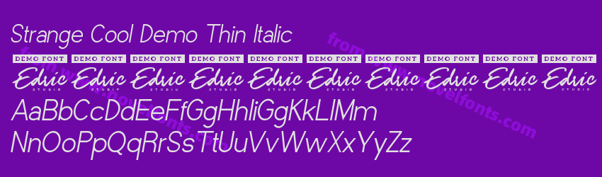 Strange Cool Demo Thin ItalicPreview