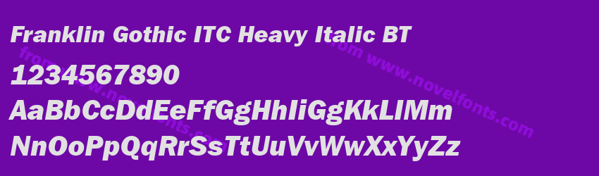 Franklin Gothic ITC Heavy Italic BTPreview