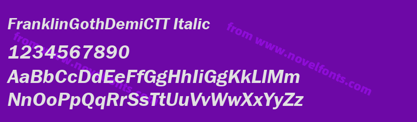 FranklinGothDemiCTT ItalicPreview