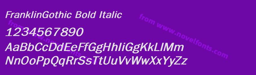 FranklinGothic Bold ItalicPreview