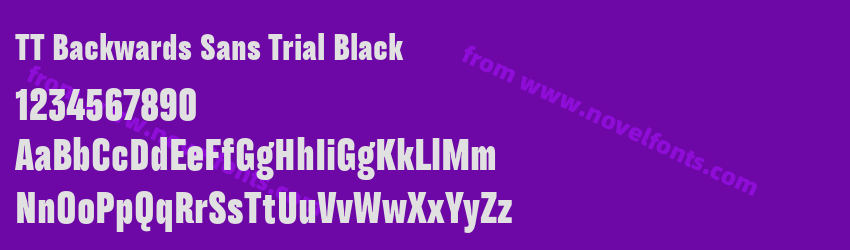 TT Backwards Sans Trial BlackPreview
