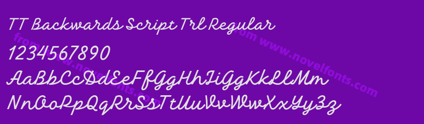 TT Backwards Script Trl RegularPreview