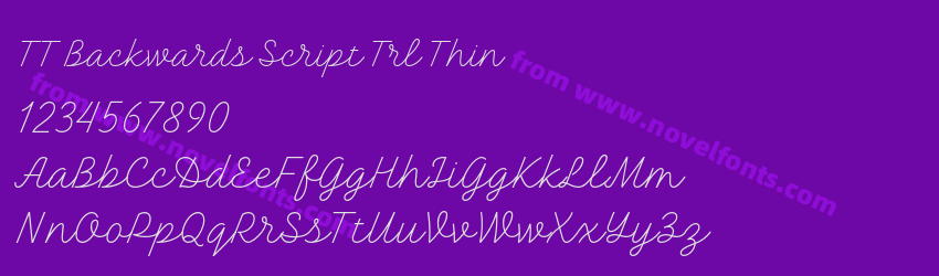 TT Backwards Script Trl ThinPreview