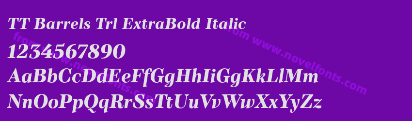 TT Barrels Trl ExtraBold ItalicPreview