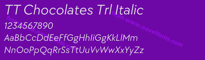 TT Chocolates Trl ItalicPreview