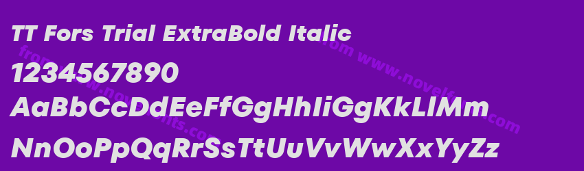 TT Fors Trial ExtraBold ItalicPreview