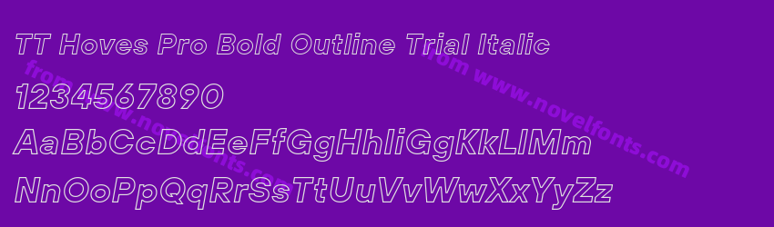 TT Hoves Pro Bold Outline Trial ItalicPreview