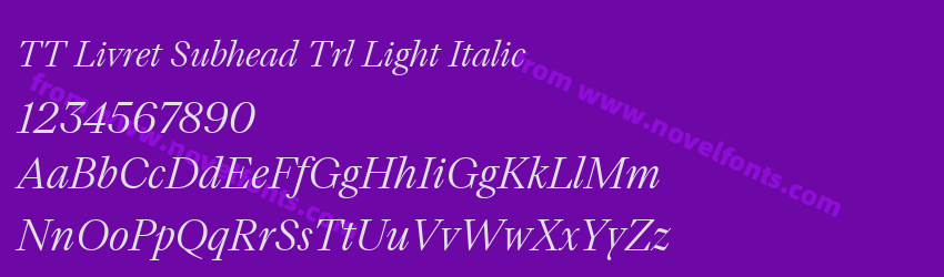 TT Livret Subhead Trl Light ItalicPreview