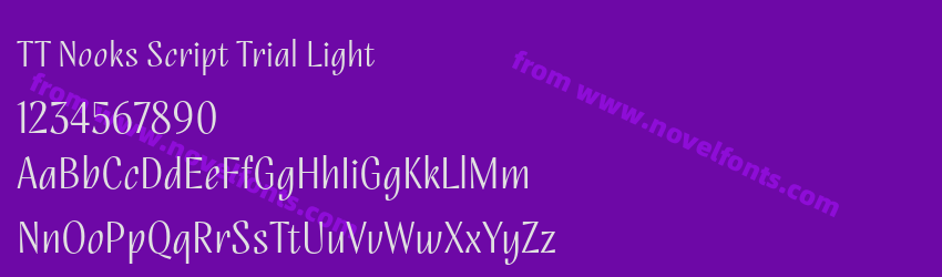 TT Nooks Script Trial LightPreview