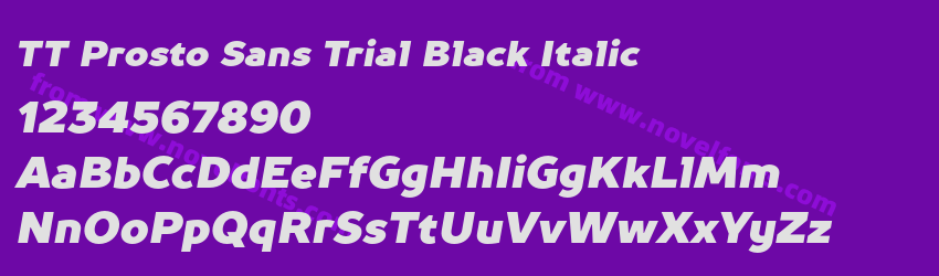 TT Prosto Sans Trial Black ItalicPreview