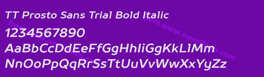 TT Prosto Sans Trial Bold ItalicPreview