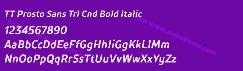 TT Prosto Sans Trl Cnd Bold ItalicPreview