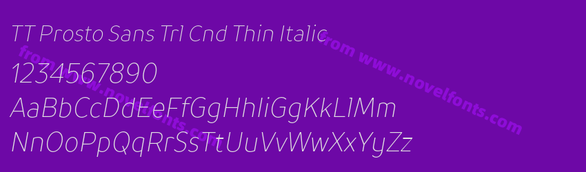 TT Prosto Sans Trl Cnd Thin ItalicPreview