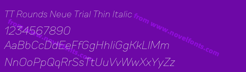 TT Rounds Neue Trial Thin ItalicPreview