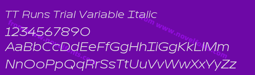 TT Runs Trial Variable ItalicPreview