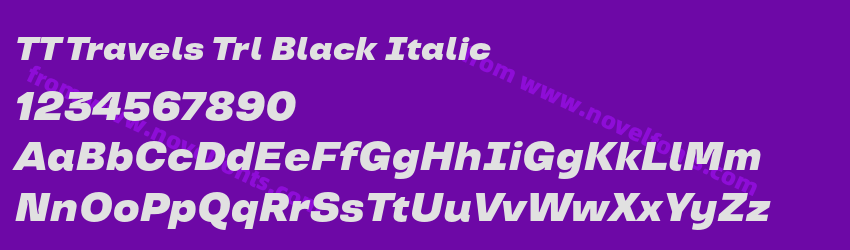 TT Travels Trl Black ItalicPreview