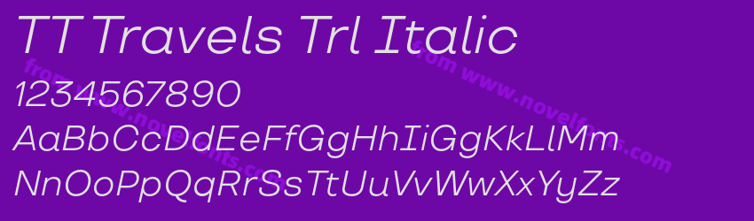 TT Travels Trl ItalicPreview