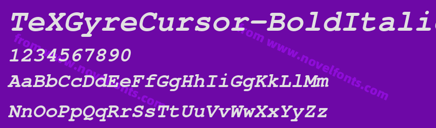 TeXGyreCursor-BoldItalicPreview