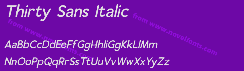 Thirty Sans ItalicPreview