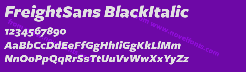 FreightSans BlackItalicPreview