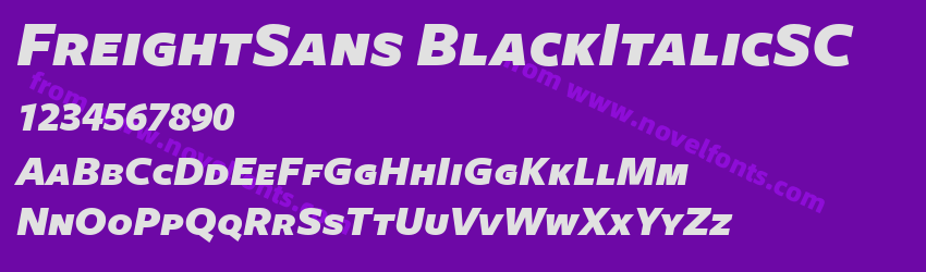 FreightSans BlackItalicSCPreview