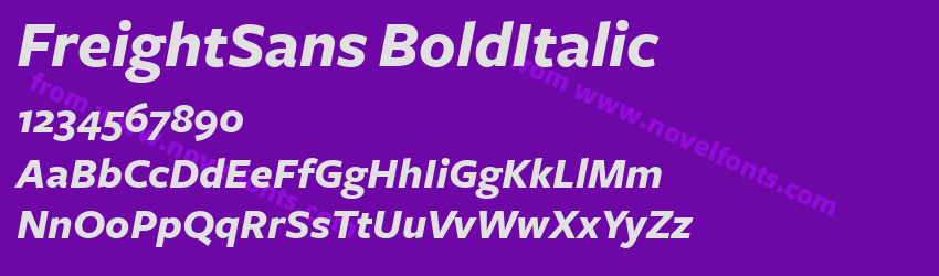 FreightSans BoldItalicPreview