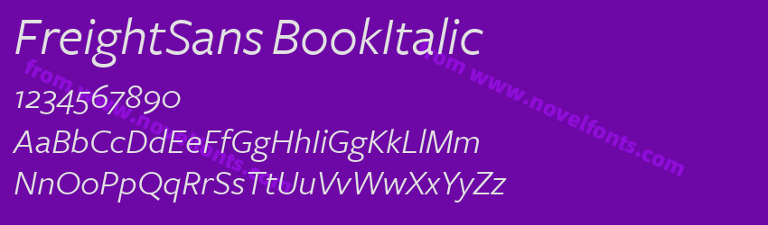 FreightSans BookItalicPreview