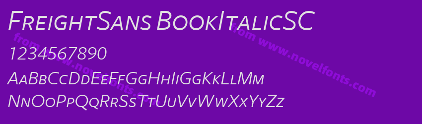 FreightSans BookItalicSCPreview