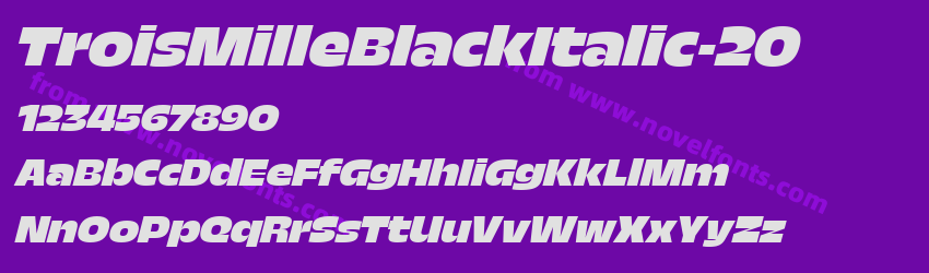 TroisMilleBlackItalic-20Preview