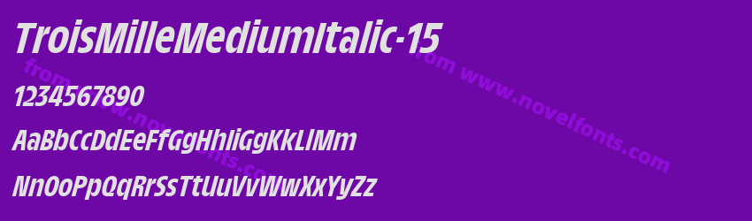 TroisMilleMediumItalic-15Preview