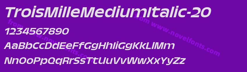 TroisMilleMediumItalic-20Preview